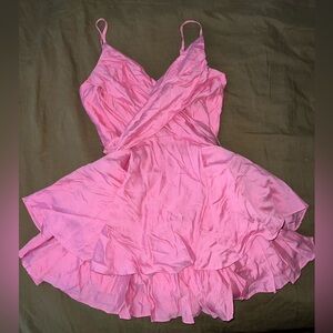 NWOT Pink Ruffled Mini Romper S